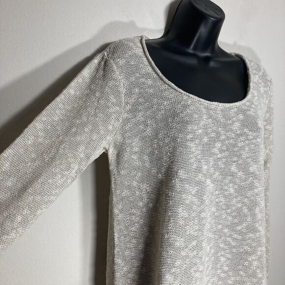 Eileen Fisher Sweater Top Womens S Long Sleeve Linen Cotton Natural Slub Knit - Picture 6 of 12